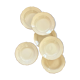 Set of 6 old earthenware soup plates, cream color and gilding Digoin Sarreguemines ACC-7157