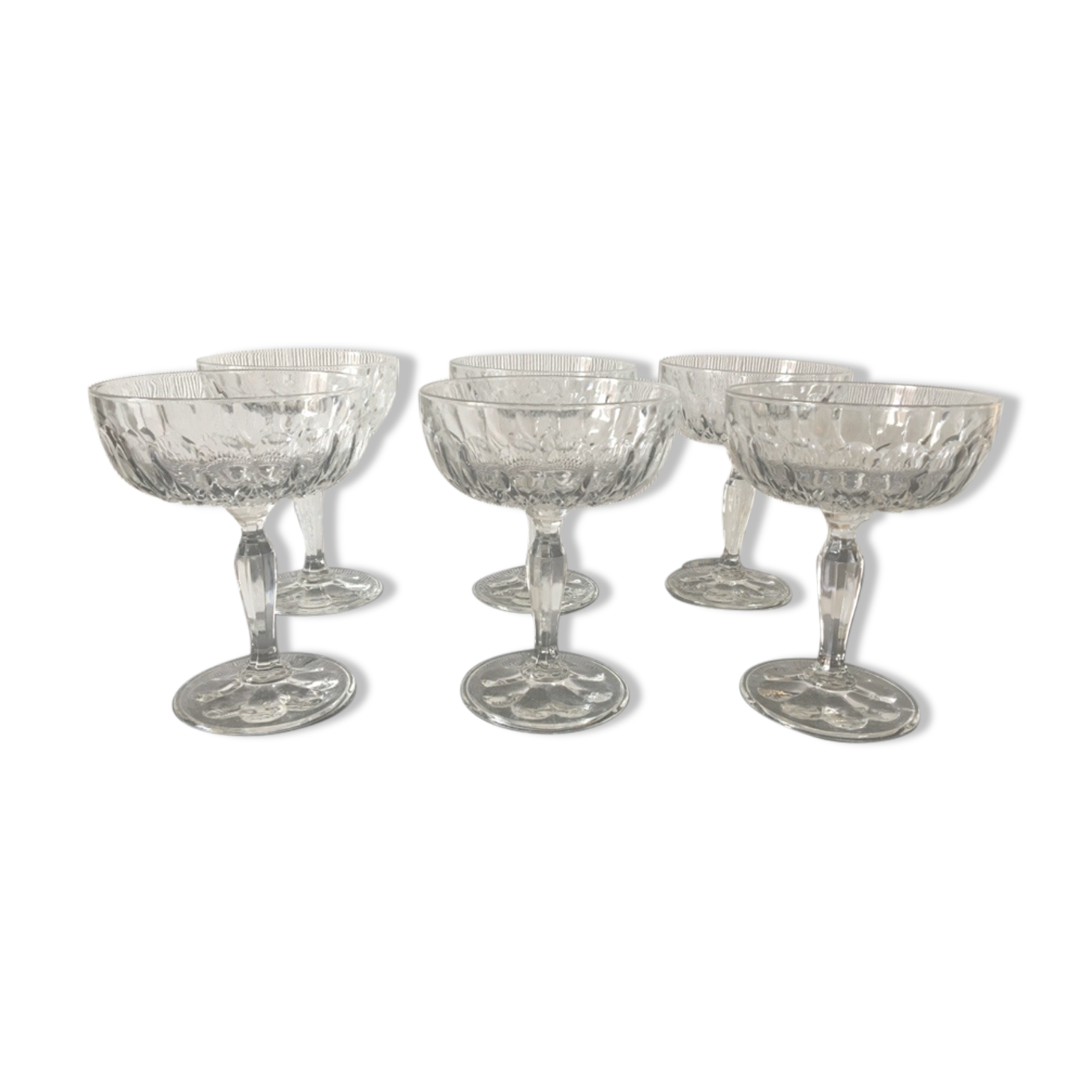 Set of 6 champagne glasses