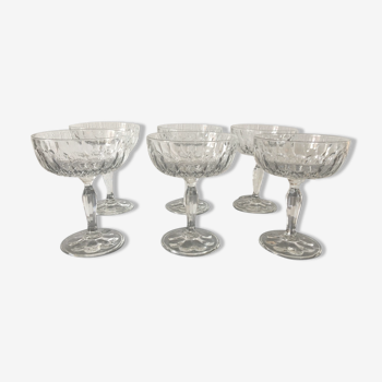 Set of 6 champagne glasses