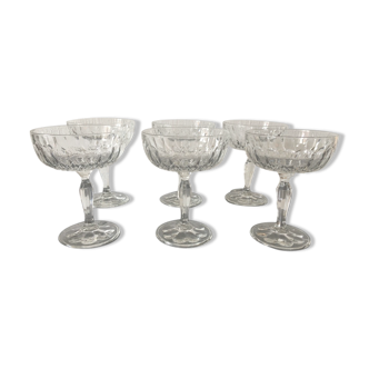 Set of 6 champagne glasses
