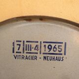 Enamelled plate Vintage panel "no turning left"