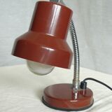 Small vintage red and chrome desk lamp 1970