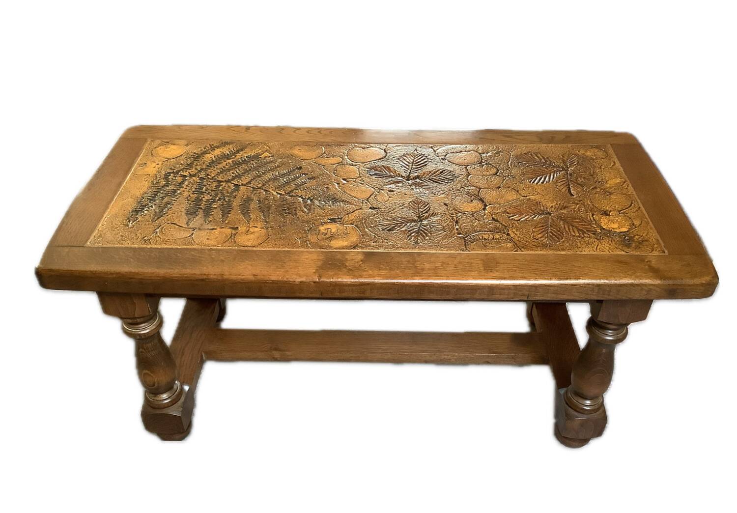 Ceramic coffee table signed Capron style