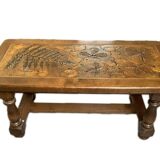 Ceramic coffee table signed Capron style