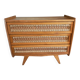 Commode vintage rotin et chene annèes 60
