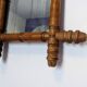 Antique bamboo mirror with pitted glass 40x34 cm