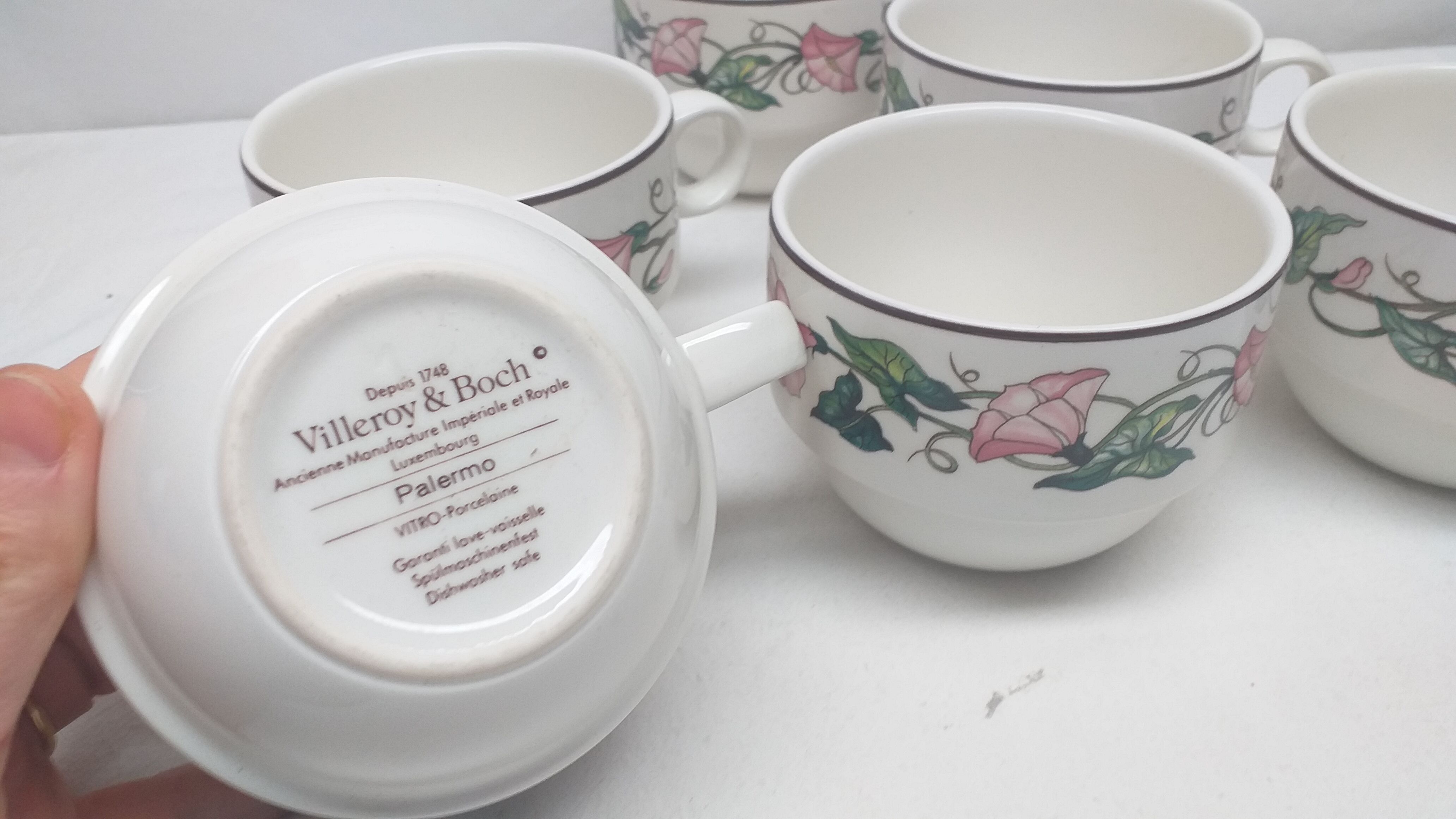 Lot 6 chocolate cups Villeroy and Boch Palermo cardboard