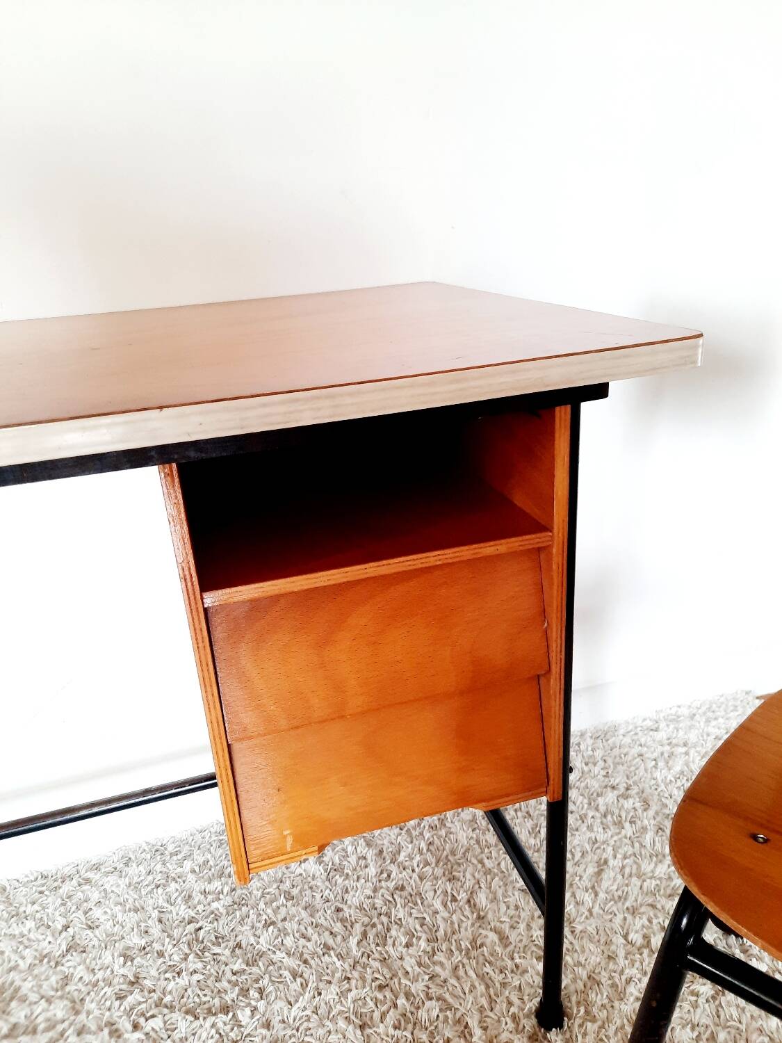 Bureau bois vintage années 50s