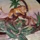 Large wall plate in ceramic with relief decoration