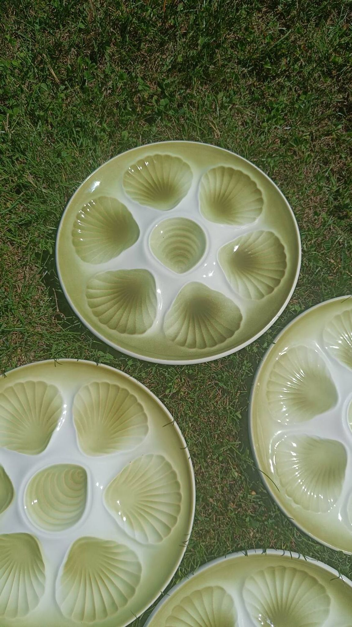 Assiettes en barbotine fruits de mer
