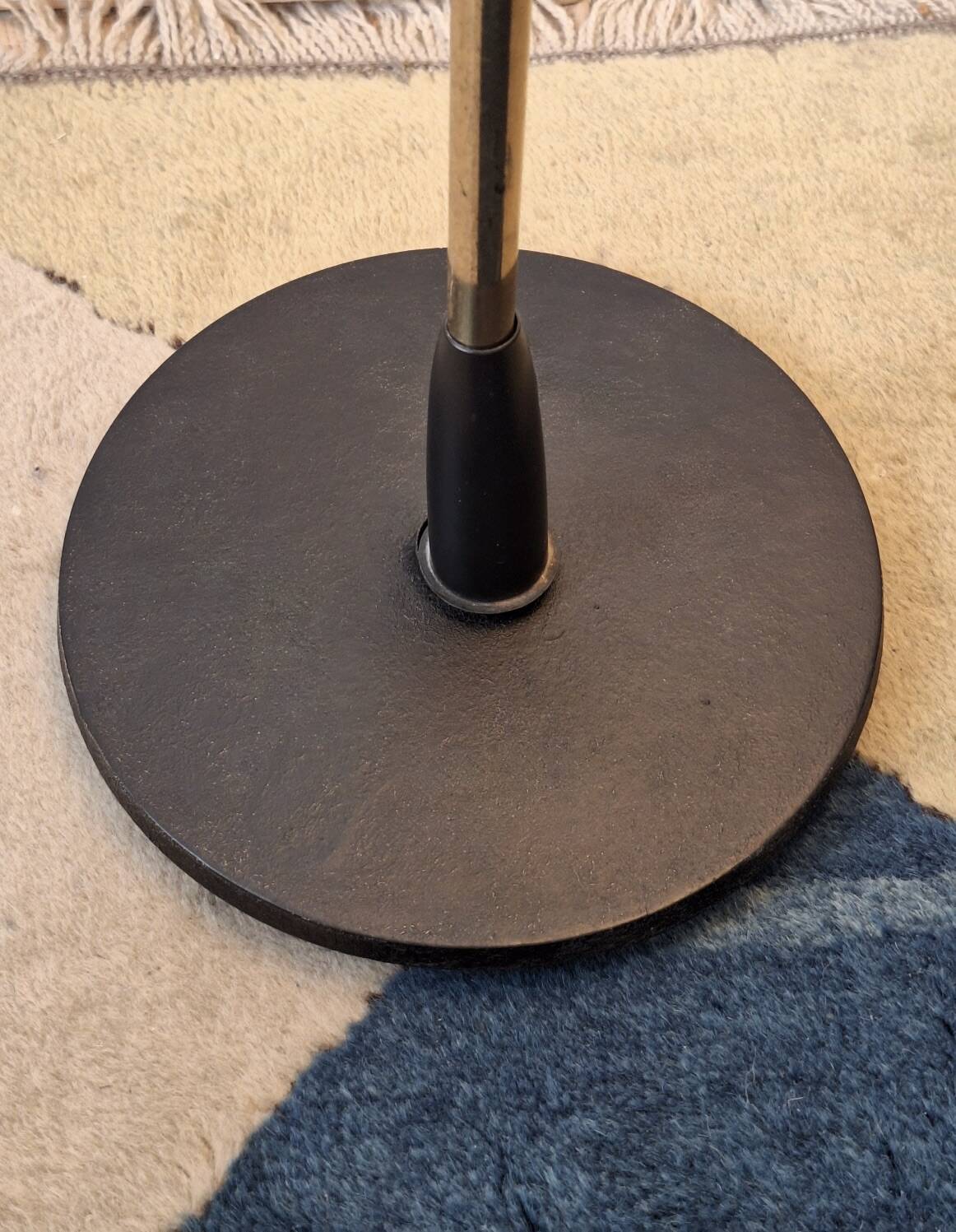 Mid century 360 deg. swing and height adjustable brass floor lamp, 1950s