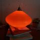 Large orange opaline glass pendant light