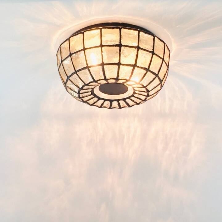 Large Mid-Century Glass Ceiling Light from Limburg, Germany, 1960s