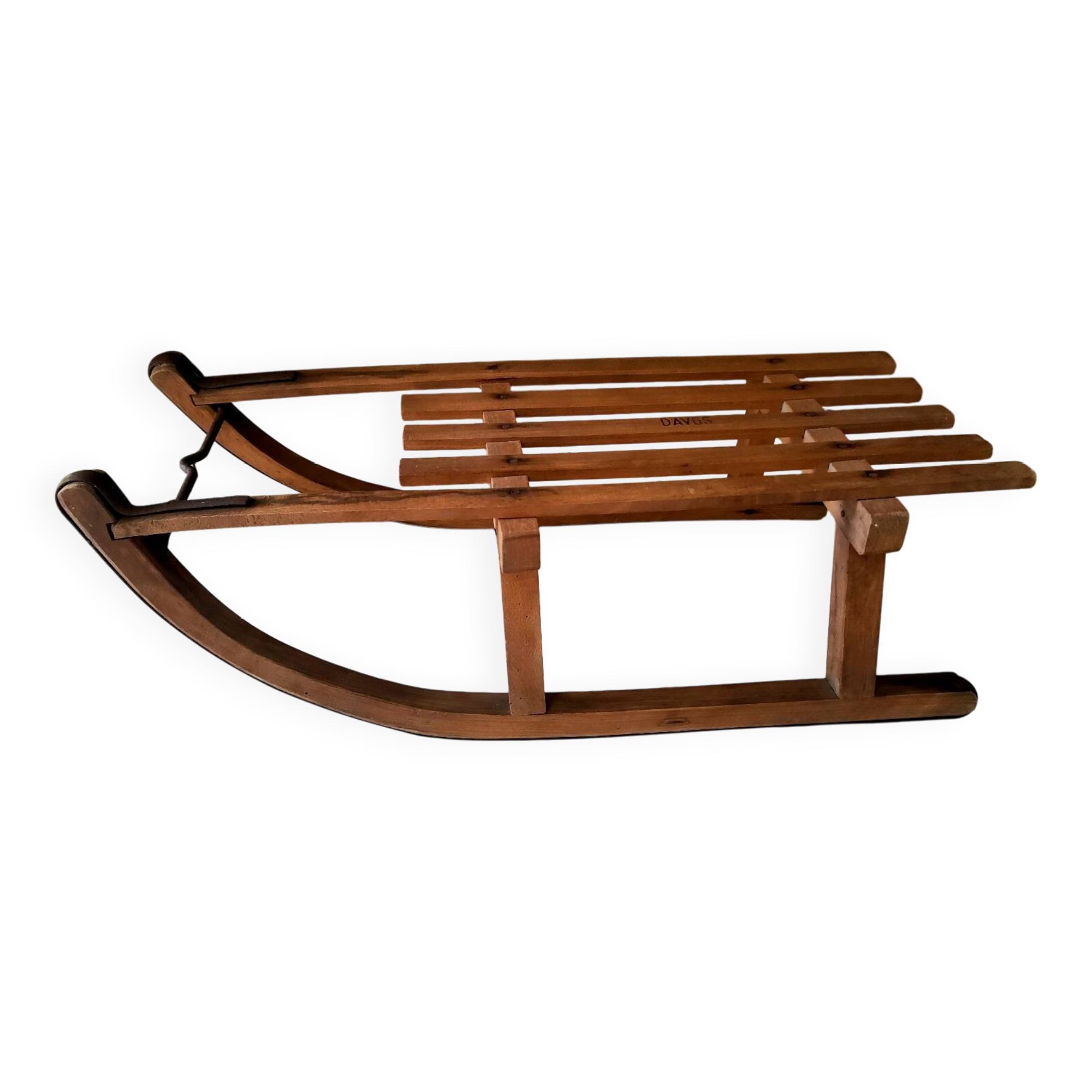 Old Davos wooden sled