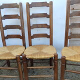 4 straw chairs