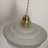 Vintage frosted glass pendant lamp