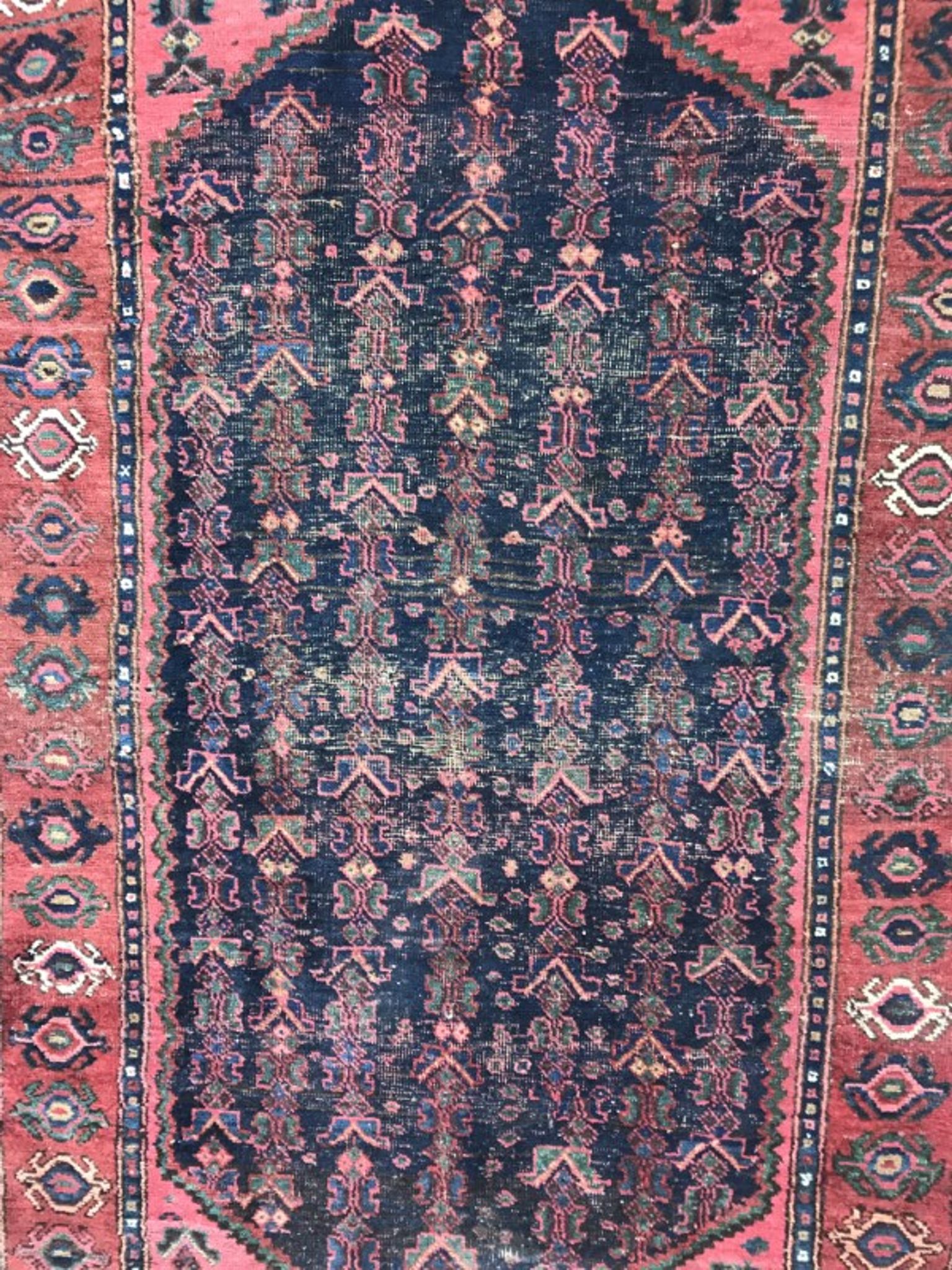 Carpet old Persian Bijar 19th century handmade 110 X 189 CM