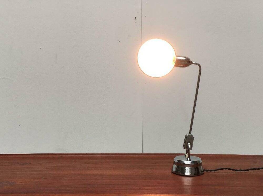 French table lamp type 600 from the mid-century by Charlotte Perriand for Jumo, 1960s.