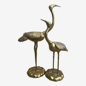 Pair of bronze storks 50s