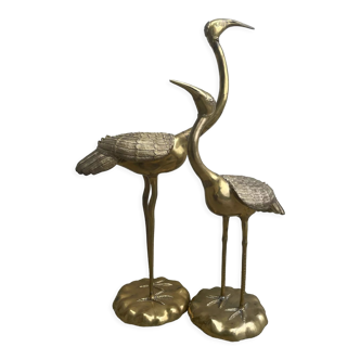 Pair of bronze storks 50s