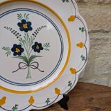 MBFA Pornic wall plate Hand painted Uranie model floral decoration