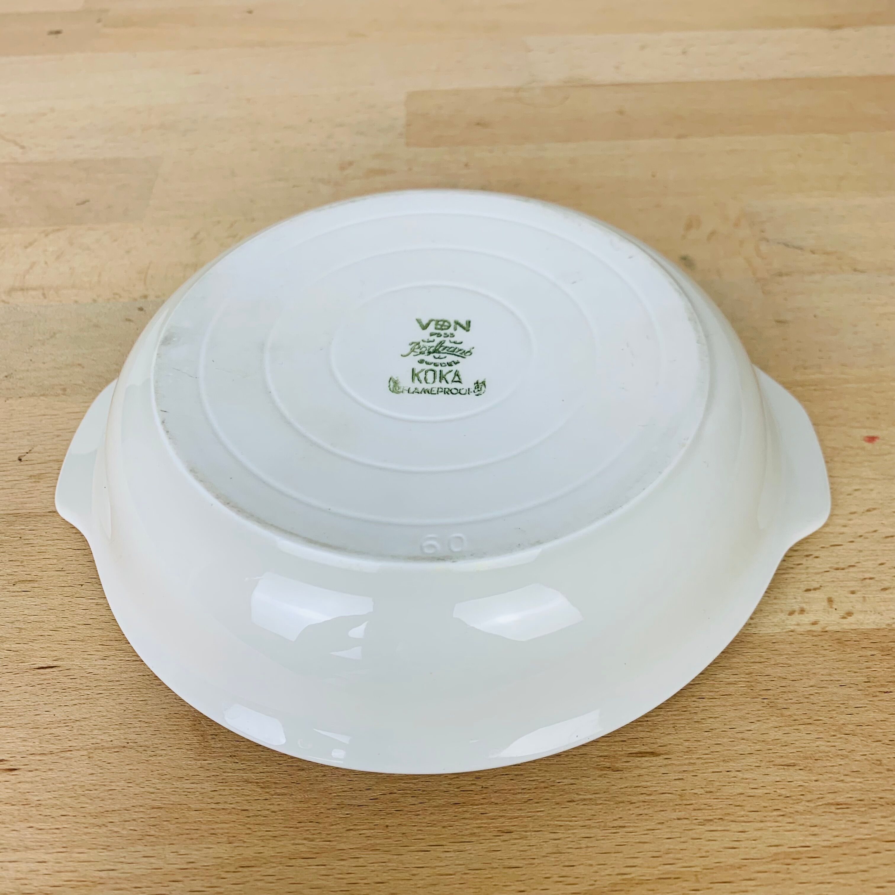 Koka ceramic round dish by Rörstrand Sweden, Scandinavian