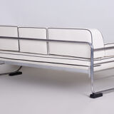 White Slezak Sofa made in 1930s Czechia - Restored