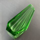 Green Faceted Vase by Seguso, Murano glass, Italy, 1970