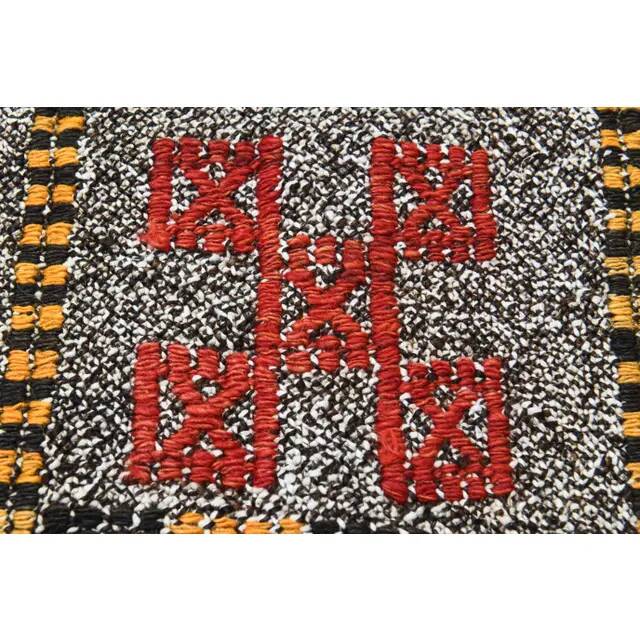 Tapis couloir vintage turc Oushak fait main en laine et coton gris 169x248 cm des années 1970