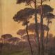 Peinture de paysage italien signée Marko du 19ème siècle.