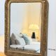 Large gilded sculpted Louis-Philippe mirror, mercury 104x77cm