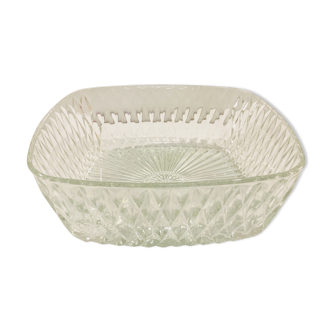 Duralex transparent glass faceed square bowl