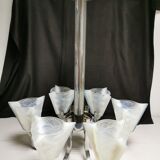 Petitot art deco chandelier, opalescent glass