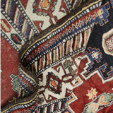 Vintage Caucasian Kazak Carpet Area Rug- 207x227cm