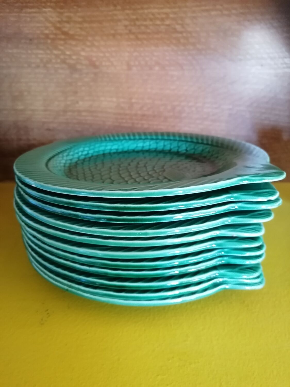 Set of 11 vintage sarreguemines fish plates