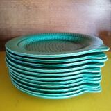 Set of 11 vintage sarreguemines fish plates