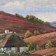 Antique original landscape oil painting, signed countryside art