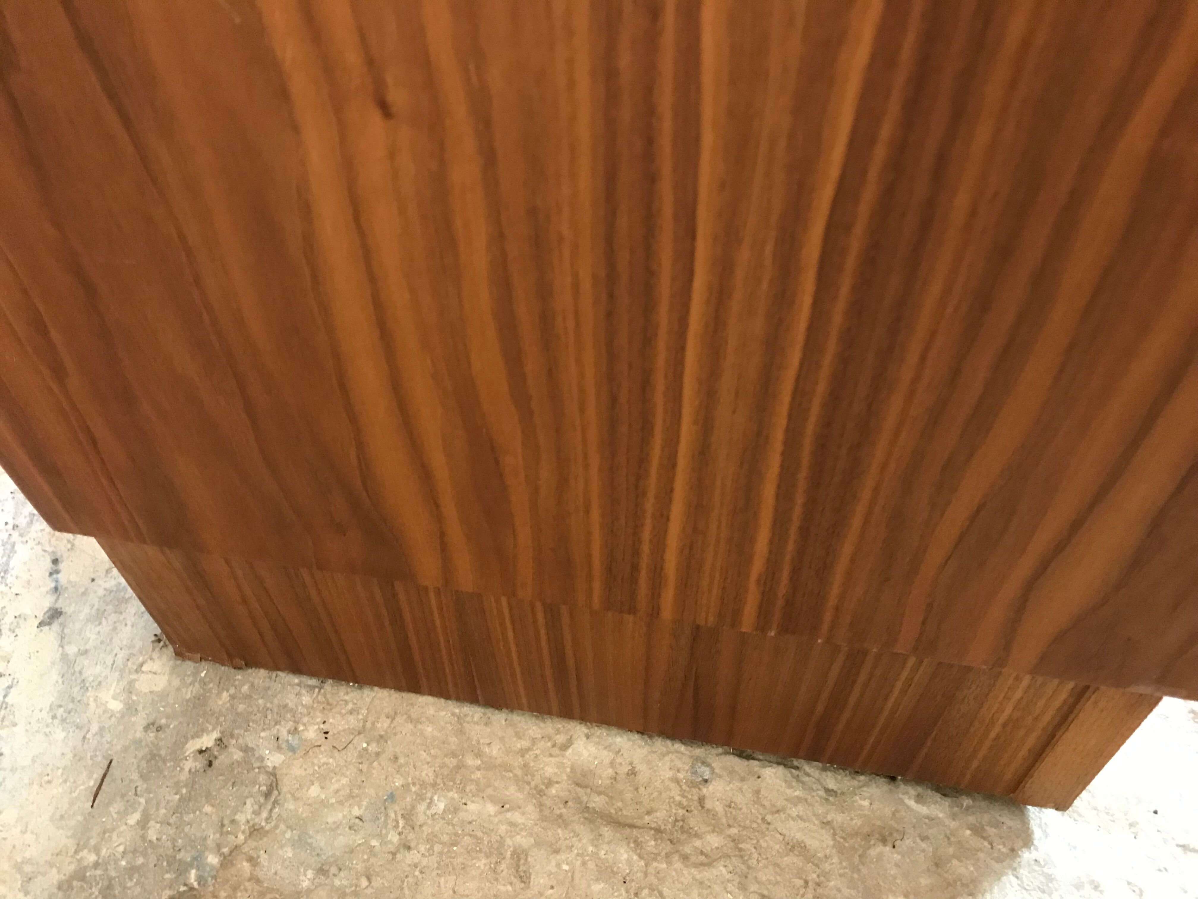 Buffet Box storage cabinet vintage blond walnut 1960-80's
