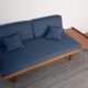 Daybed teck blue fabric Ingmar Relling by Ekornes vintage scandinavian