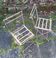 Pair of children's garden chairs, folding, all metal, retro 50s