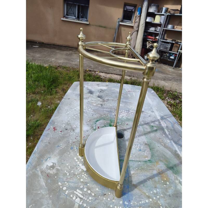 Umbrella stand 1900 brass, cast iron and steel