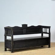 Antique pine drop-top bench, 1900s