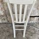 Vintage white wood baumann bistro chair old style #d541