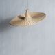Small suspension, rattan luminaire in hat shape D:60cm