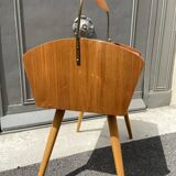 Scandinavian vintage worker compas feet sewing box