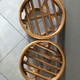 Rattan poufs