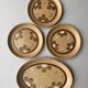 Flat plates and oval dish Sarreguemines 1970s Chamonix