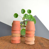 10 old terracotta seedling pots