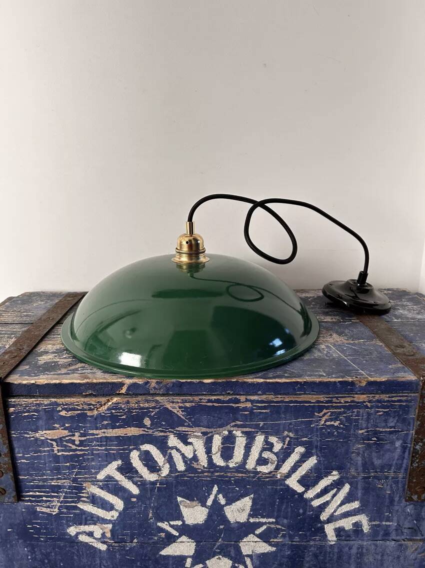 Green opaline pendant light
