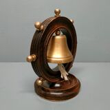 Ship's bell mounted on bar 1950s 60s